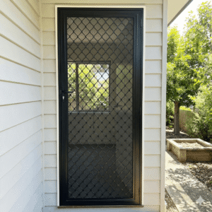 Security insect screen door