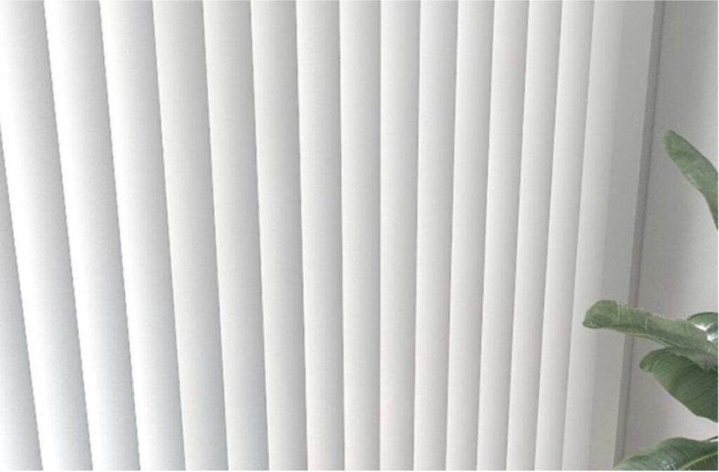 vertical blinds Auckland white living room