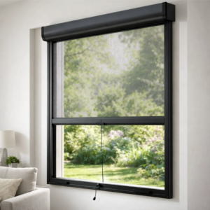 Retractable fly screen window installed in an Auckland home